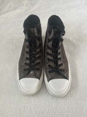Converse Chuck Taylor All Star II Hi Metallic Snake Perf Leather Women's Size 7